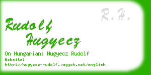 rudolf hugyecz business card